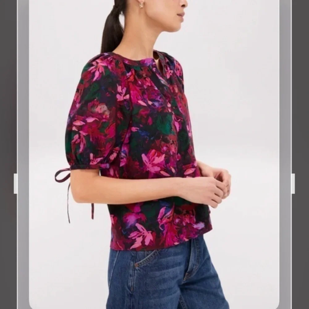 Ulla Johnson Hibiscus Vienne Blouse in Hibiscus Size 2